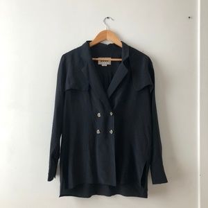 Stone Cold Fox Tuxedo-Style Top